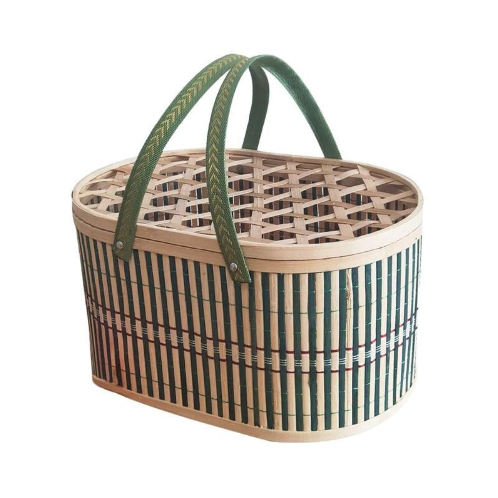 Food Snacks Basket - Cesta de bambú duradera hecha a