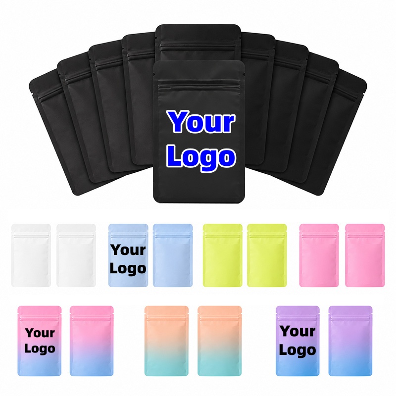 Logo Food Snack - Bolsas Planas Reutilizables de Aluminio con