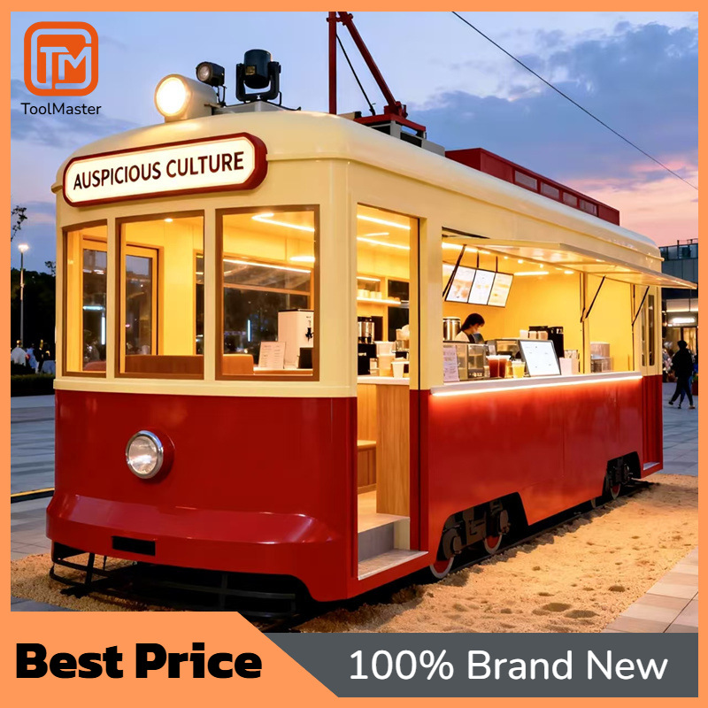 Snacks Food Stall - 【Nuevo Diseño】Carrito de Comida Estilo Tranvía