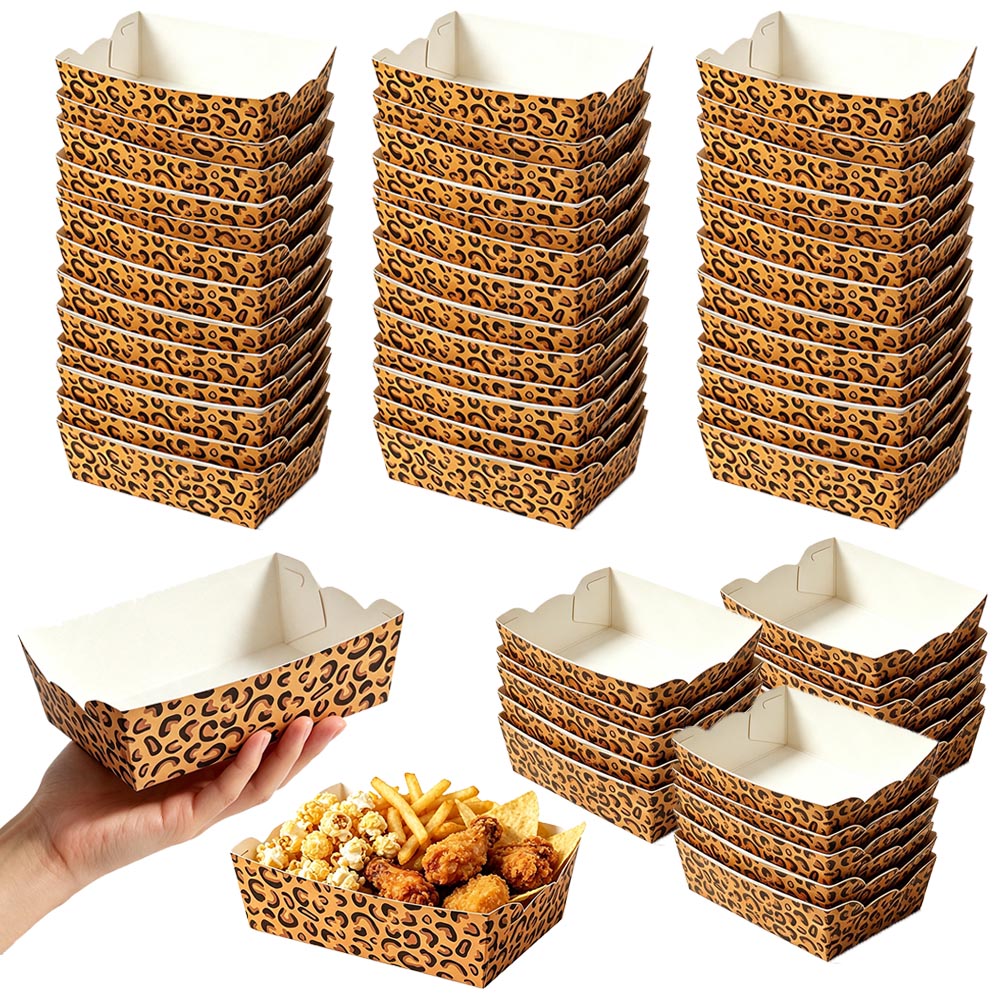 Food Snacks For Party - 12-100 Unidades de Bandejas de Papel