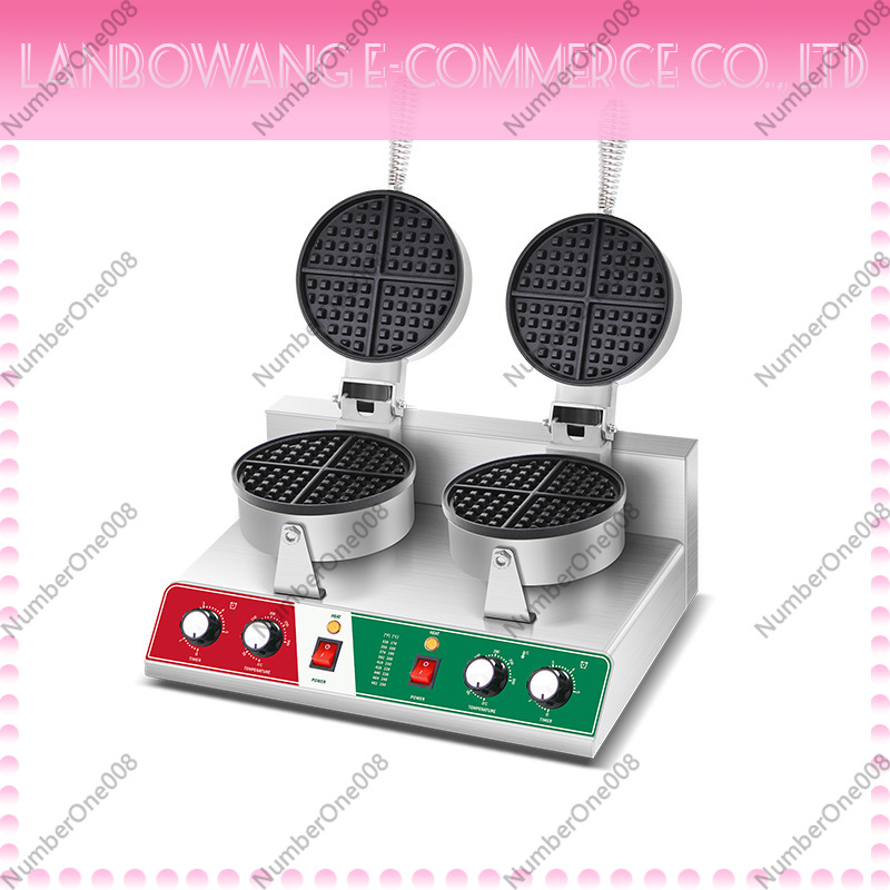 Snacks Food Stall - Plancha Giratoria para Waffles Antiadherente, Máquina