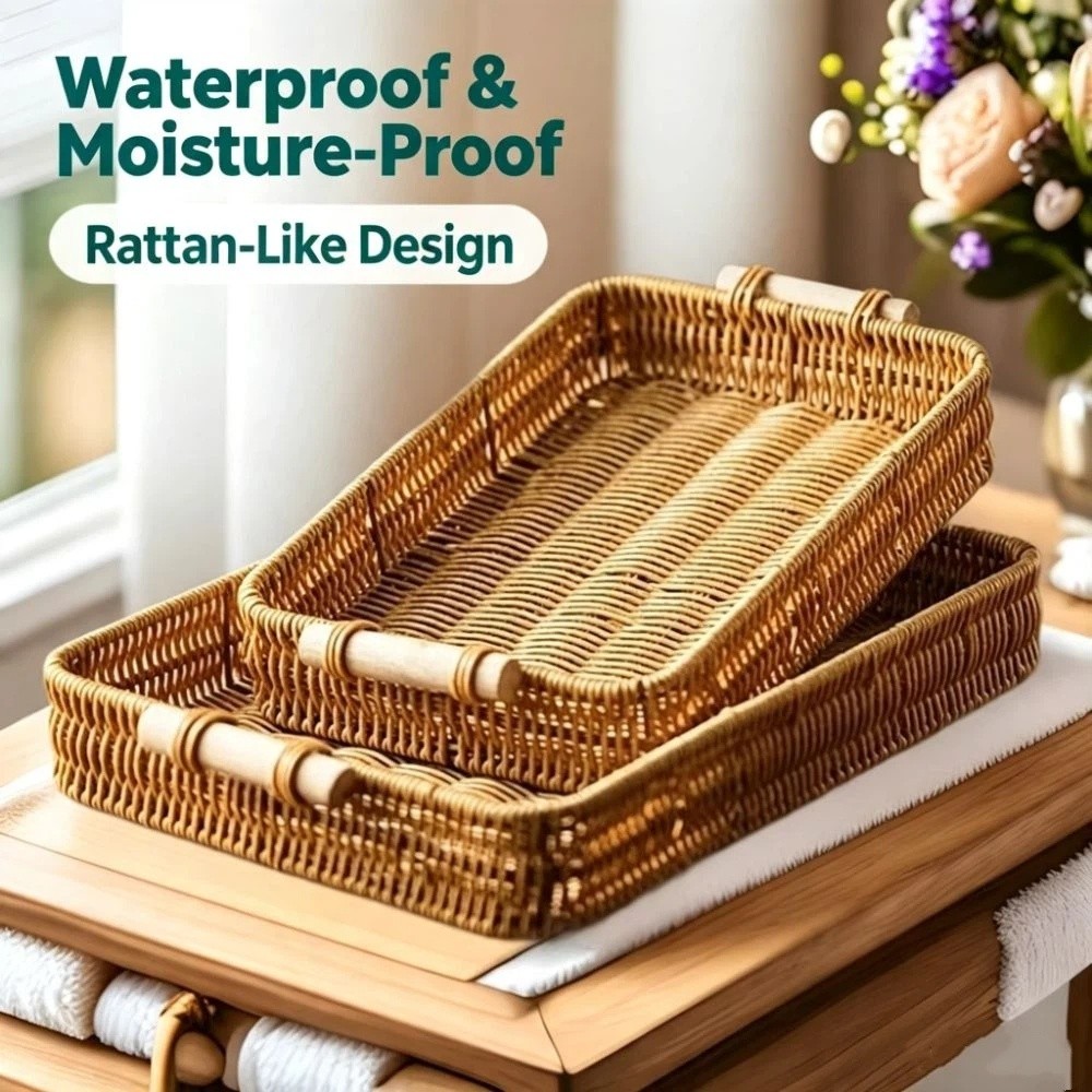 Food Snacks Basket - Plato para aperitivos con asa, cesta