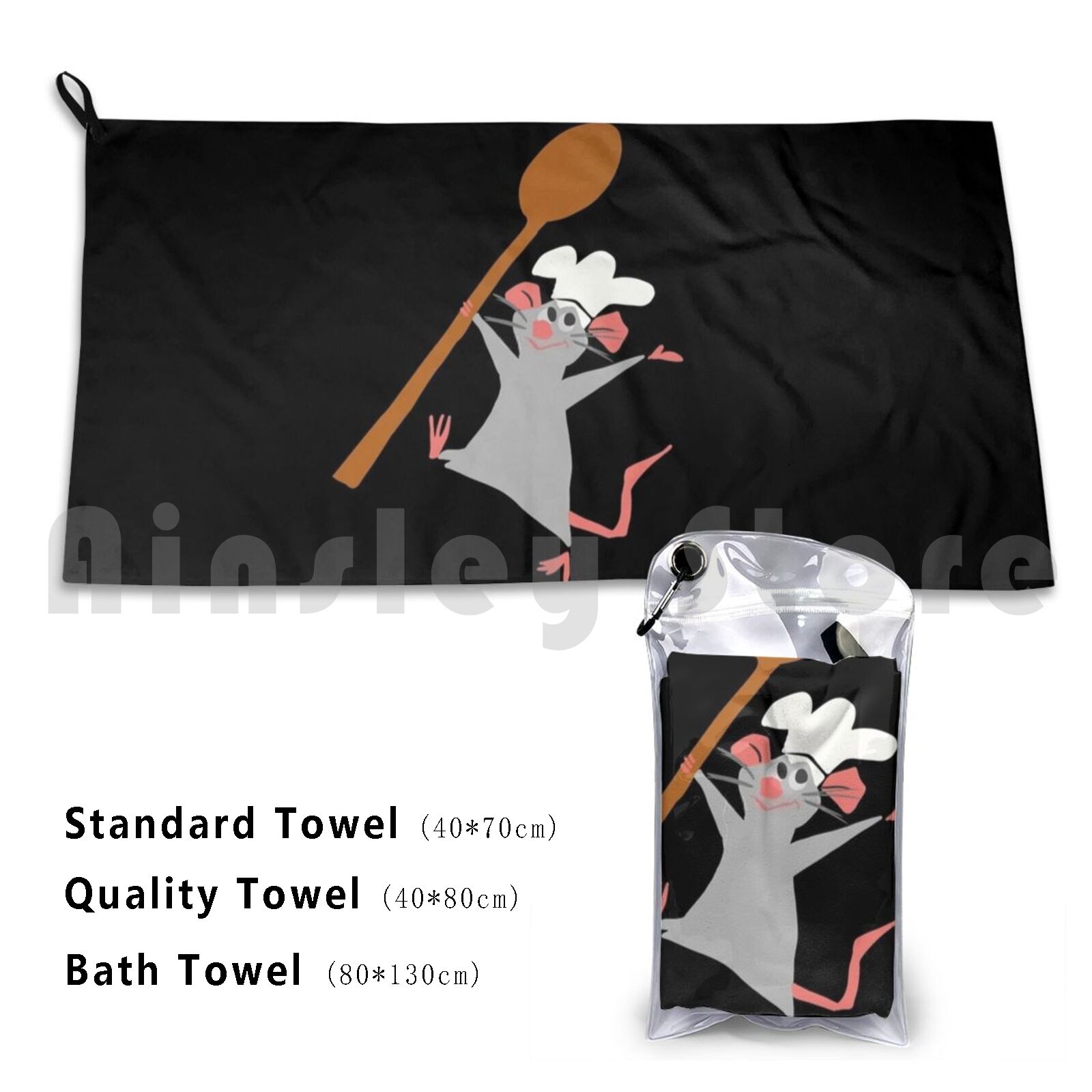 Chef Rat Toalla de baño Cojín  - Quick Food Snacks reseña y precio