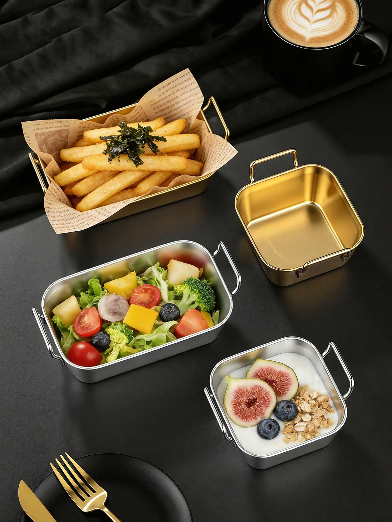 1 pieza de cesta de acero inox - Food Snacks Basket reseña y precio