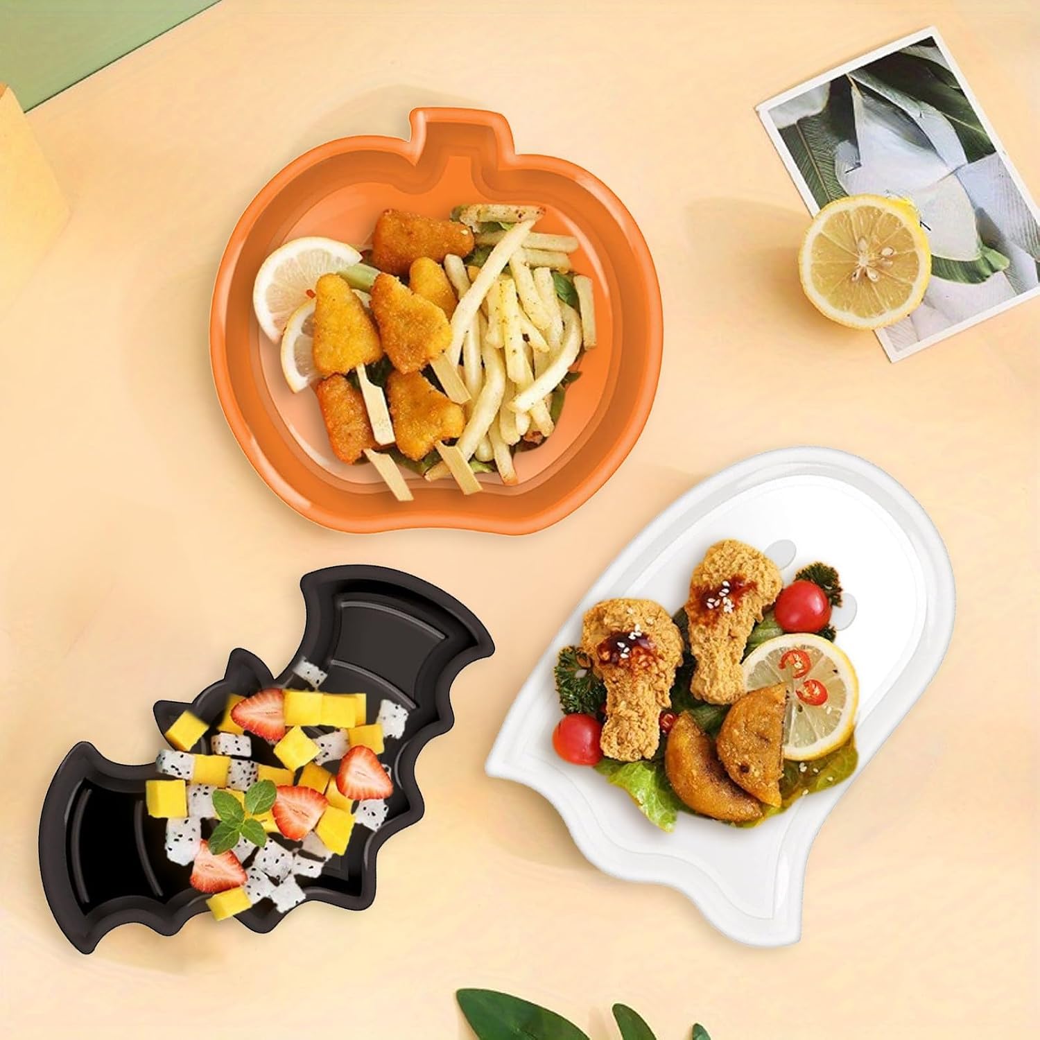 Juego de Platos Reutilizables  - Food Snacks For Party reseña y precio