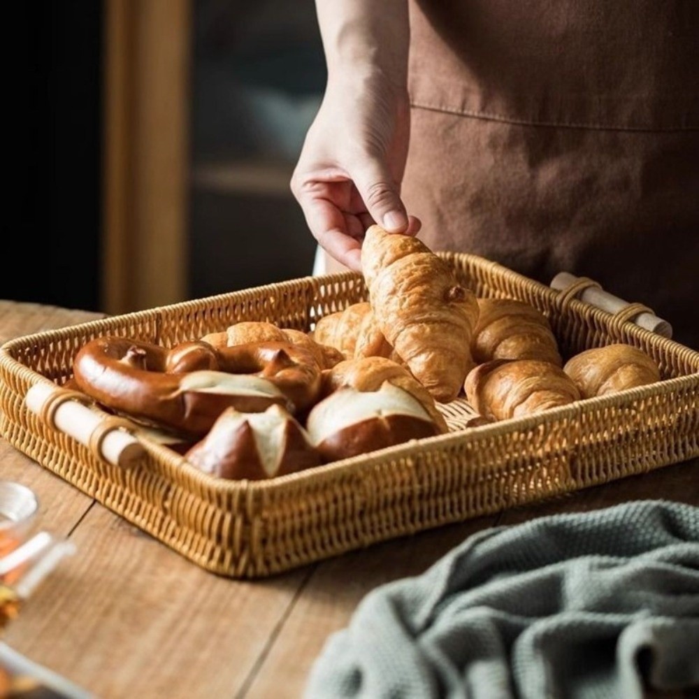 Plato para aperitivos con asa, - Food Snacks Basket reseña y precio